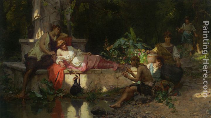 A Summer Idyll painting - Cesare-Auguste Detti A Summer Idyll art painting